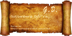 Guttenberg Dóra névjegykártya